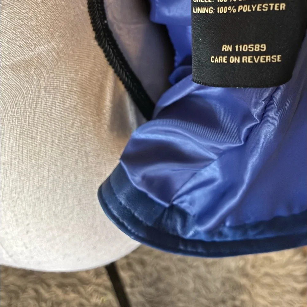 Miss Tina Women's Cobalt Blue buttery  soft Leather Jacket - Picture 4 of 6